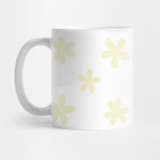 Abstract Flowers - Pastel yellow Mug